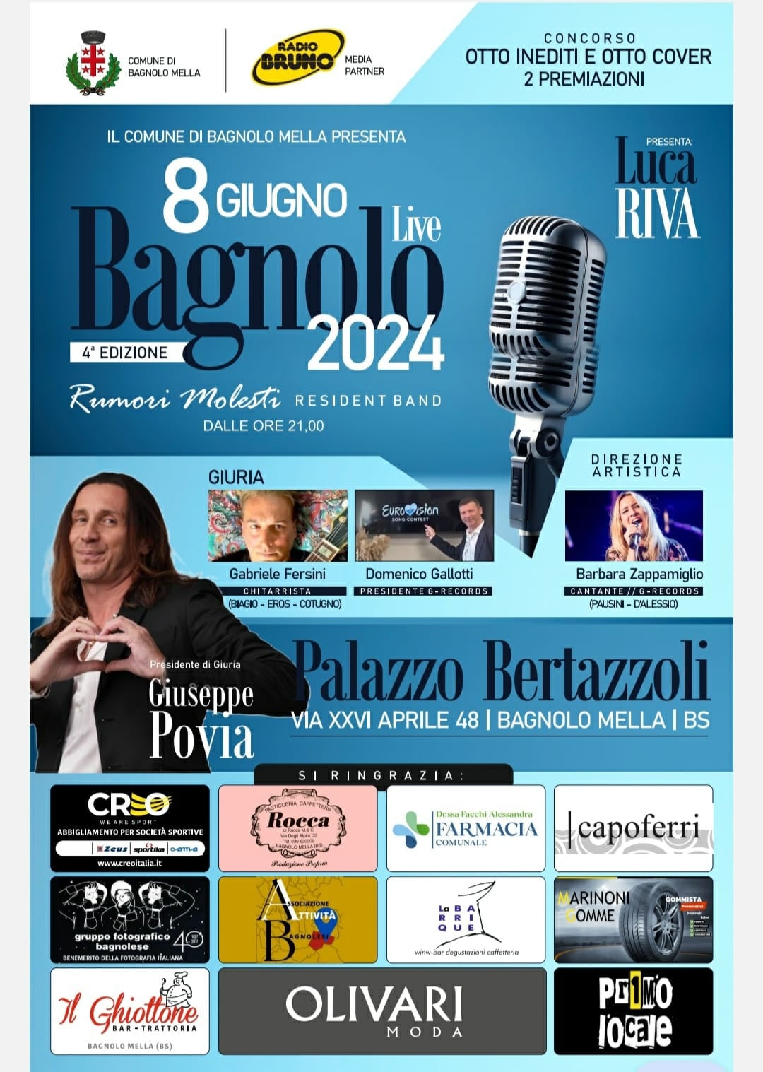 Bagnolo Live 2024: sabato 8 giugno, la quarta edizione