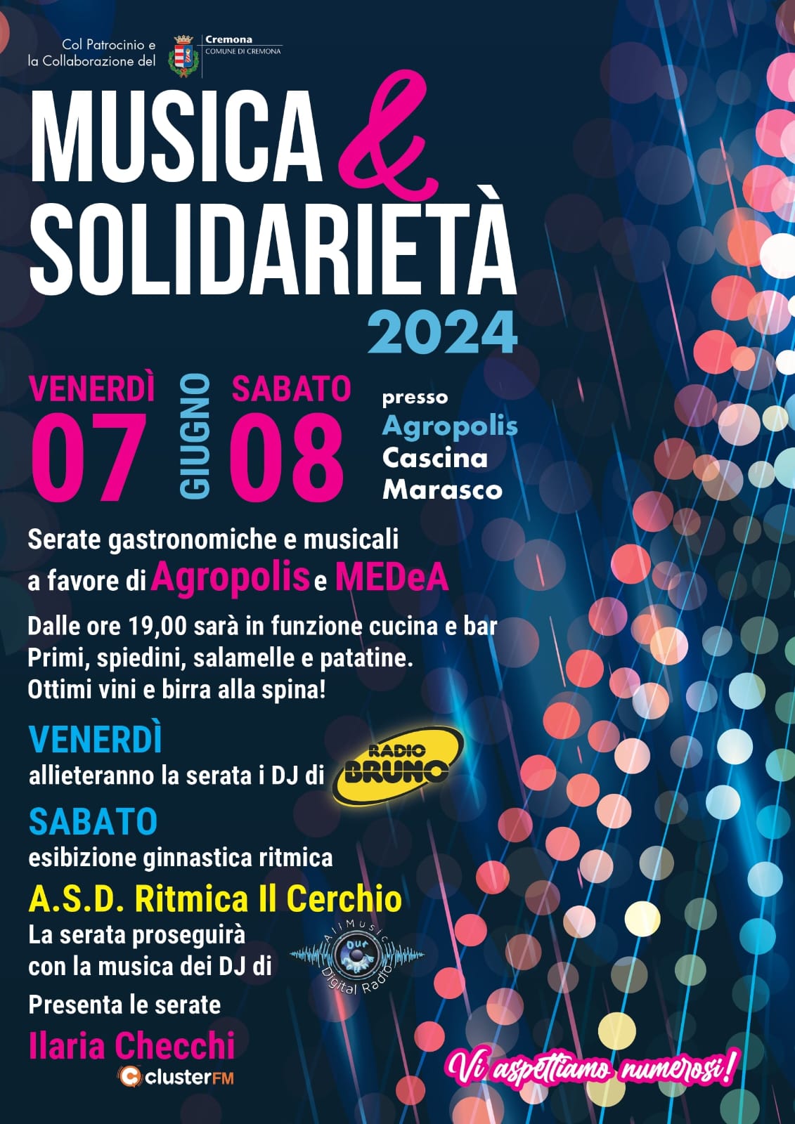 Musica&Solidarietà: a Cremona il 7 e 8 giugno