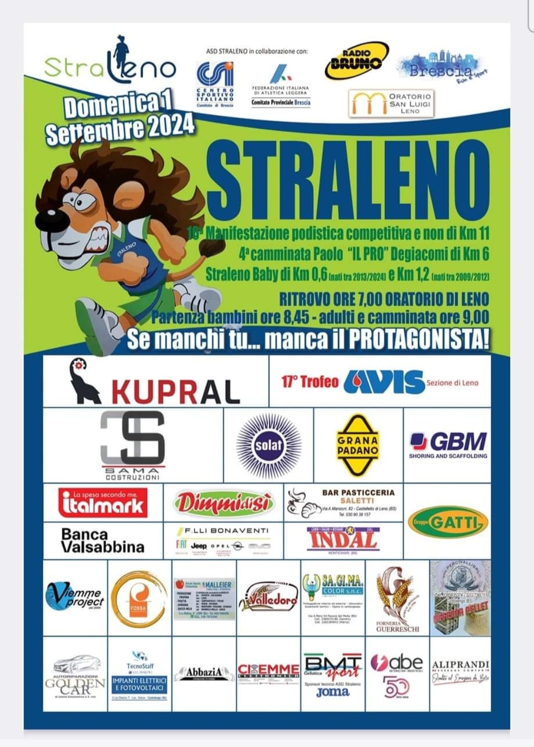 Domenica 1 settembre, torna la StraLeno!