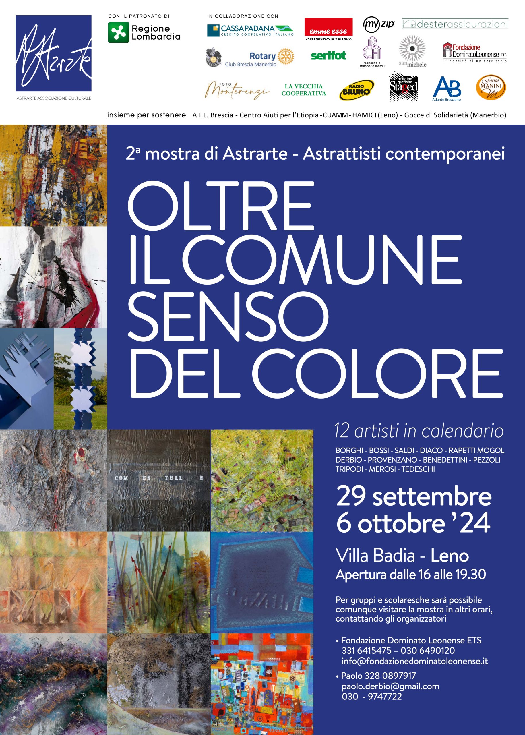 Dal 29 settembre al 6 ottobre, la seconda mostra di Astarte, Astrattisti contemporanei