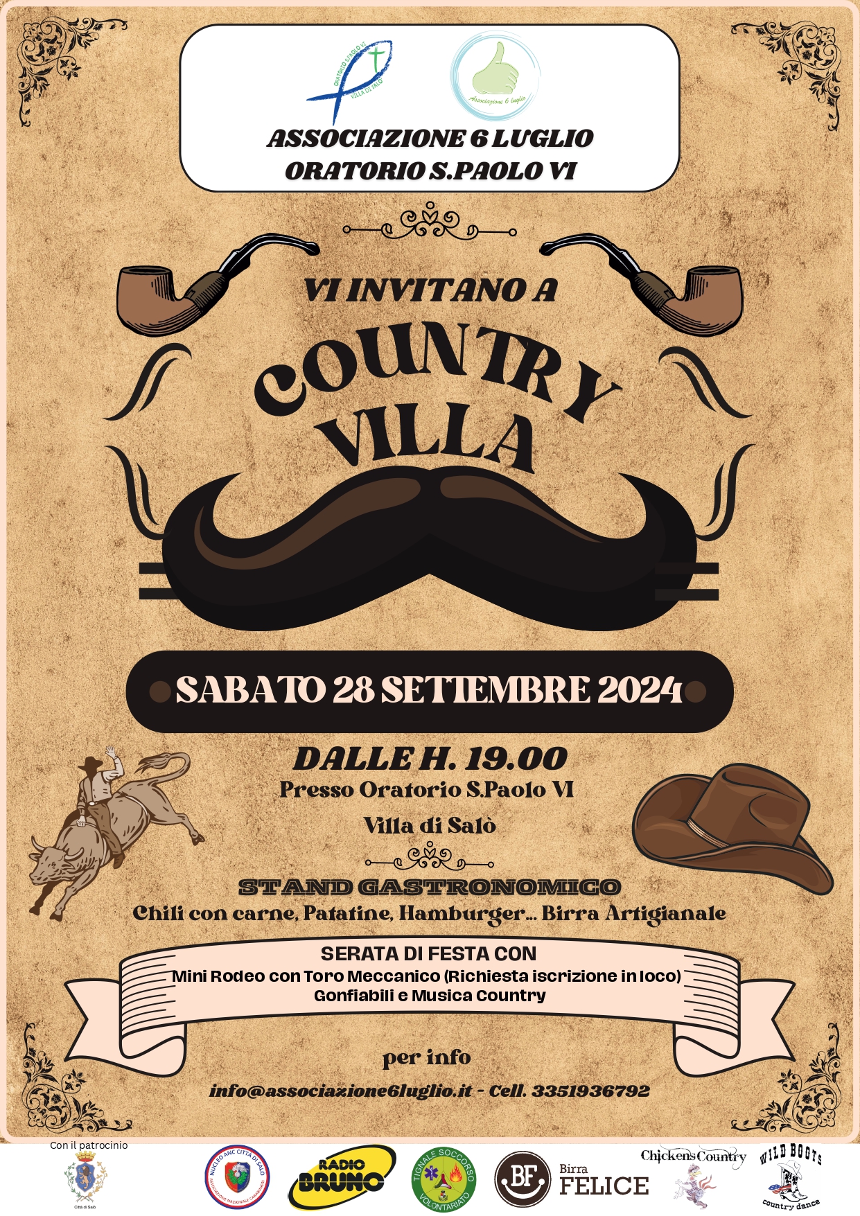 Country Villa: il 28 settembre approda a Villa di Salò!