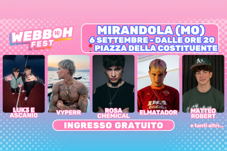 Webboh Fest 2024, ultima tappa a Mirandola