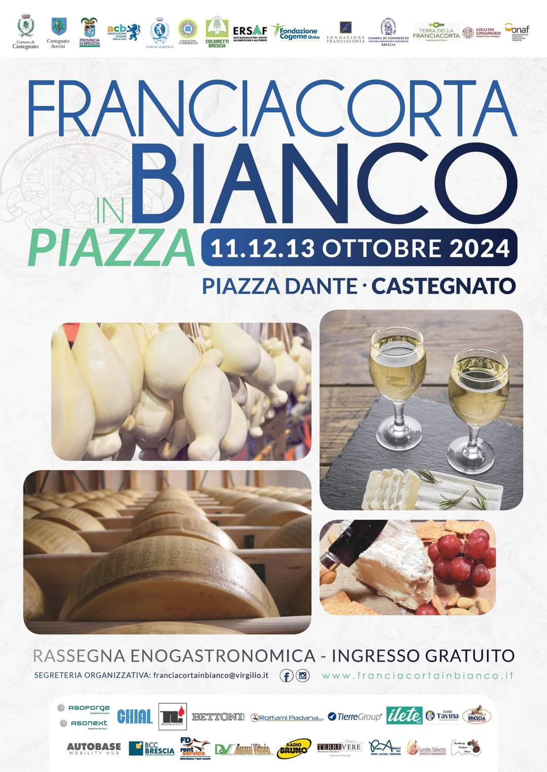 Tutto pronto per la nuova edizione di Franciacorta in Bianco in programma a Castegnato dall'11 al 13 ottobre