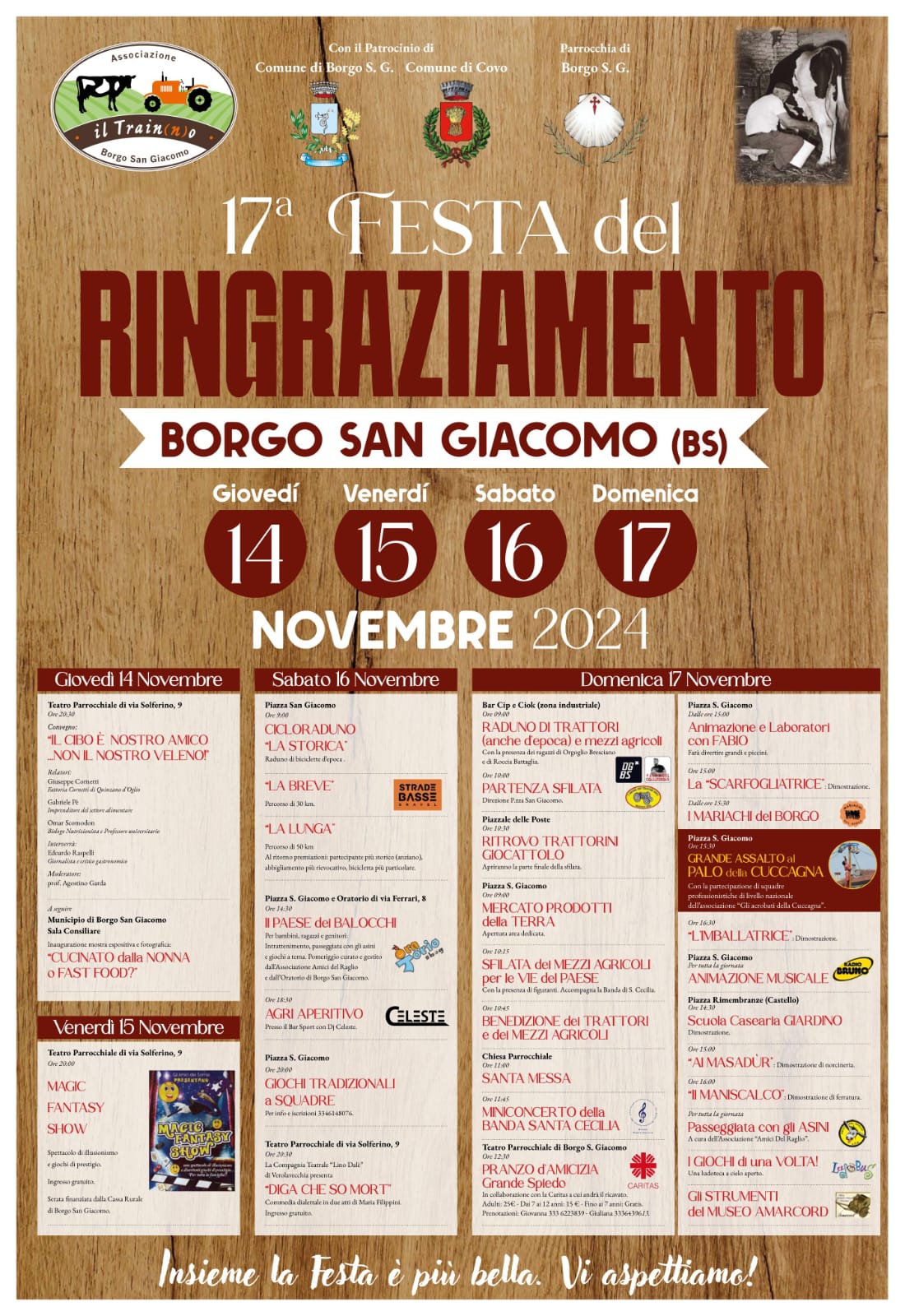 17ª Festa del Ringraziamento a Borgo San Giacomo: un weekend di tradizione e divertimento