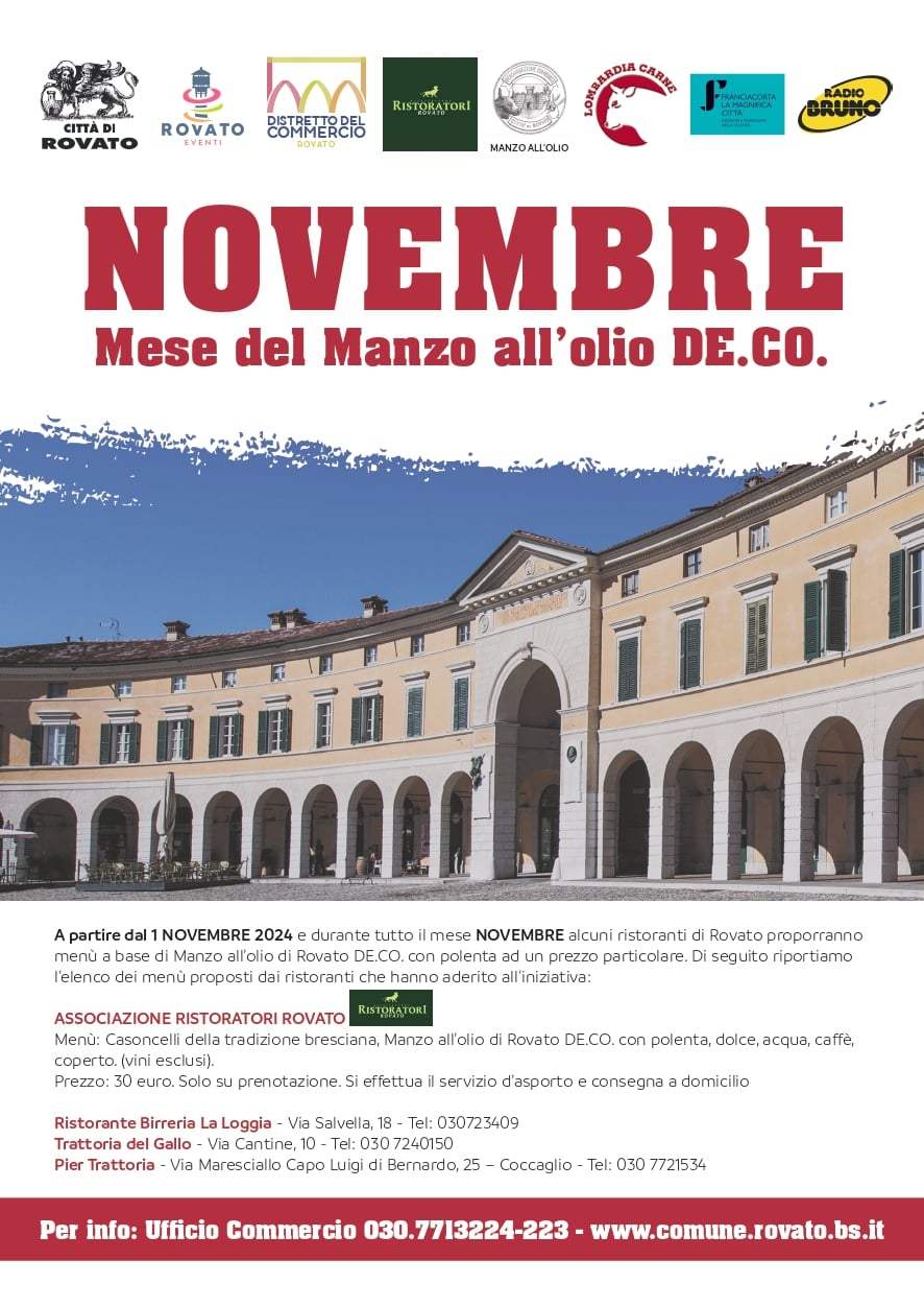 Novembre è il mese del mazo all'olio DE.CO.