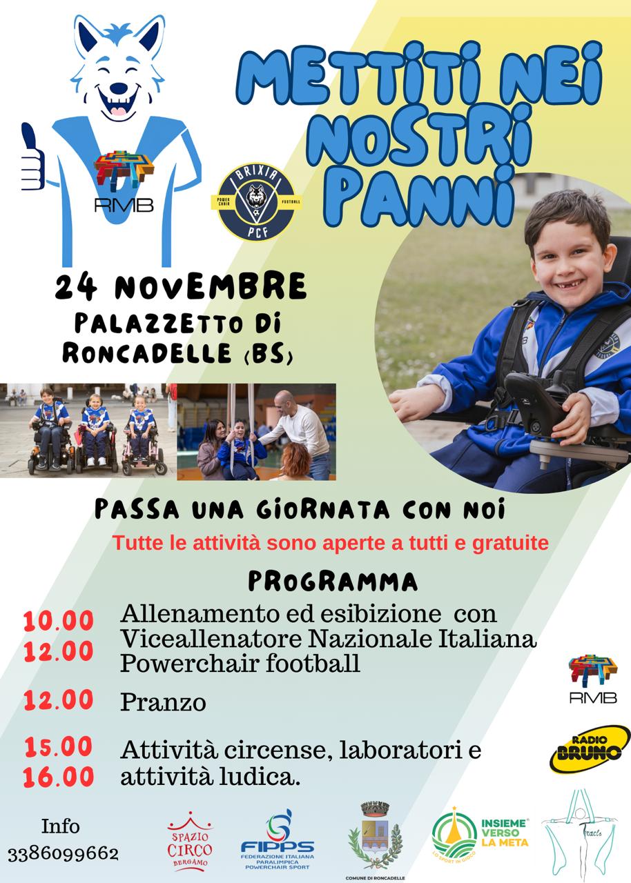 Il 24 novembre vivi una giornata di inclusione e sport a Roncadelle: "Mettiti nei nostri panni"