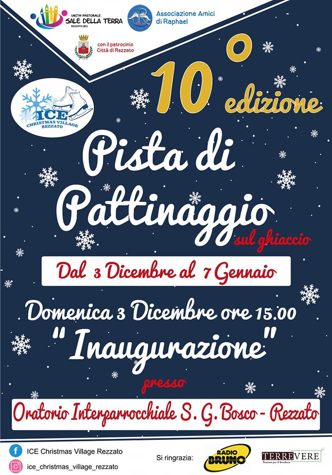 Dal 3 dicembre 2024 al 7 gennaio 2025 10ª Edizione della Pista di Pattinaggio su Ghiaccio a Rezzato